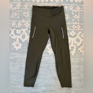 Athleta Rainier 7/8 Dark Olive Leggings